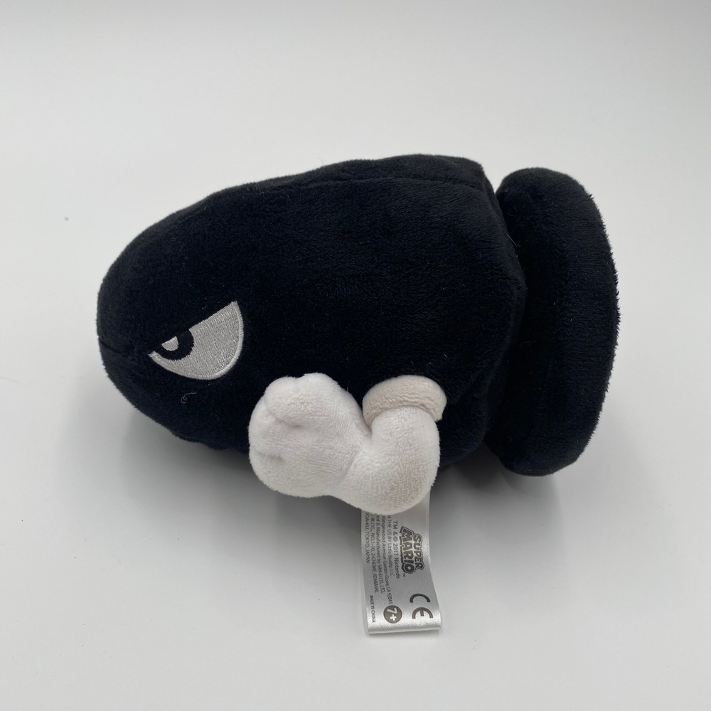 Super Mario‎ Bullet Bill 6" Plush Stuffed Toy Nintendo 2017 Authentic Black